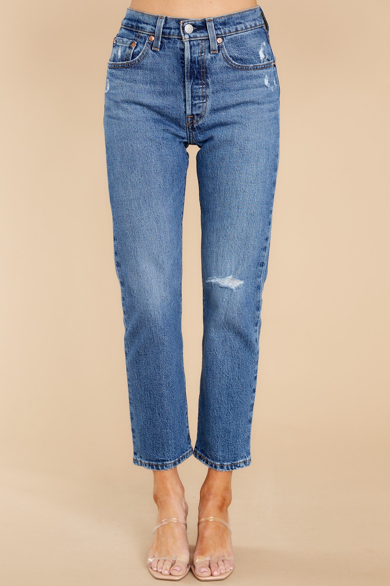 501® Original Cropped Jeans In Salsa Middle