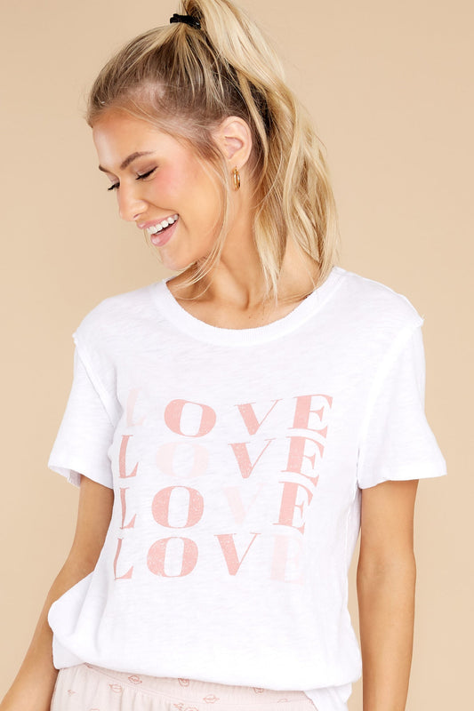 Easy White Love Tee
