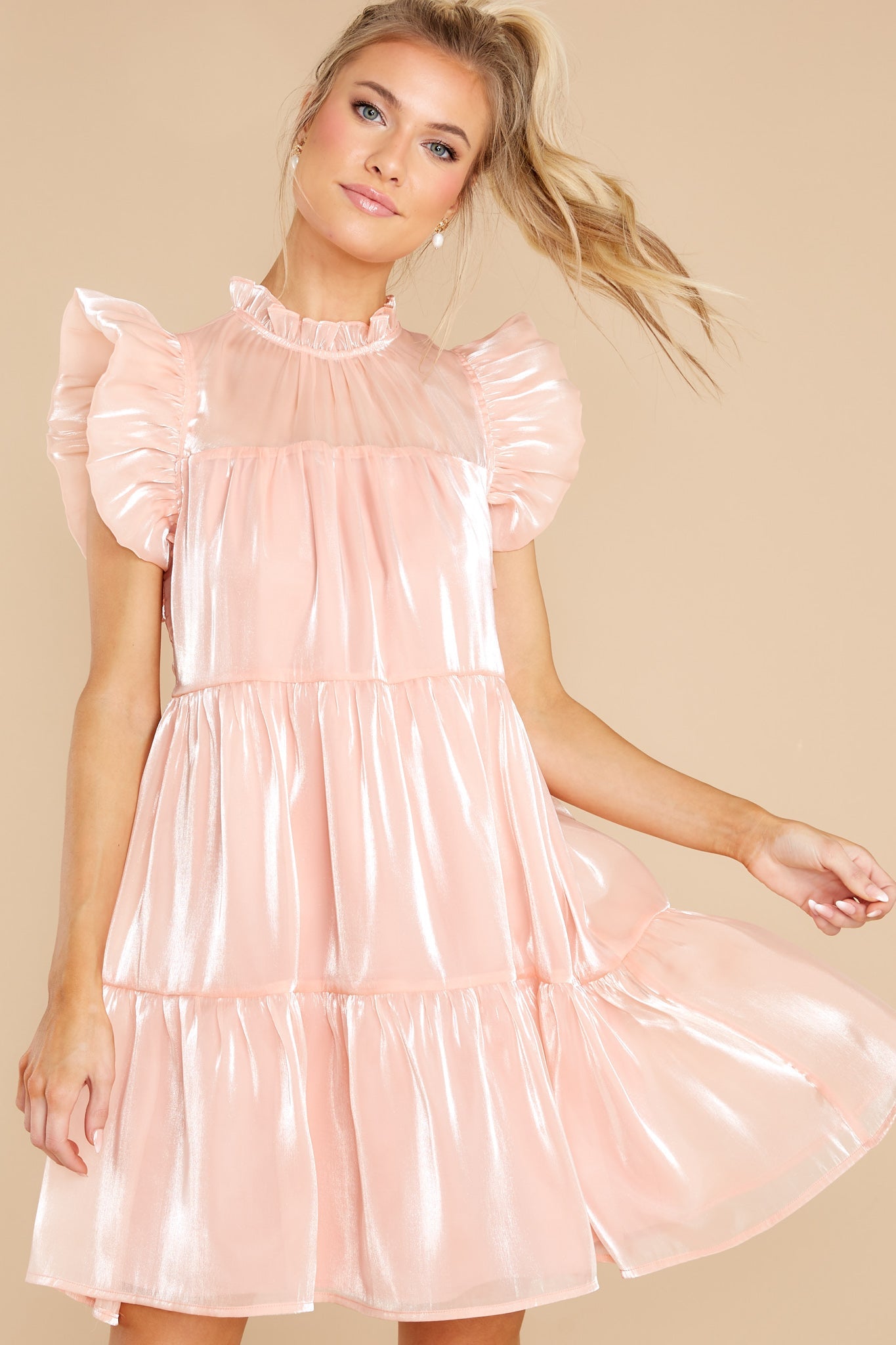 Embracing This Moment Peach Dress