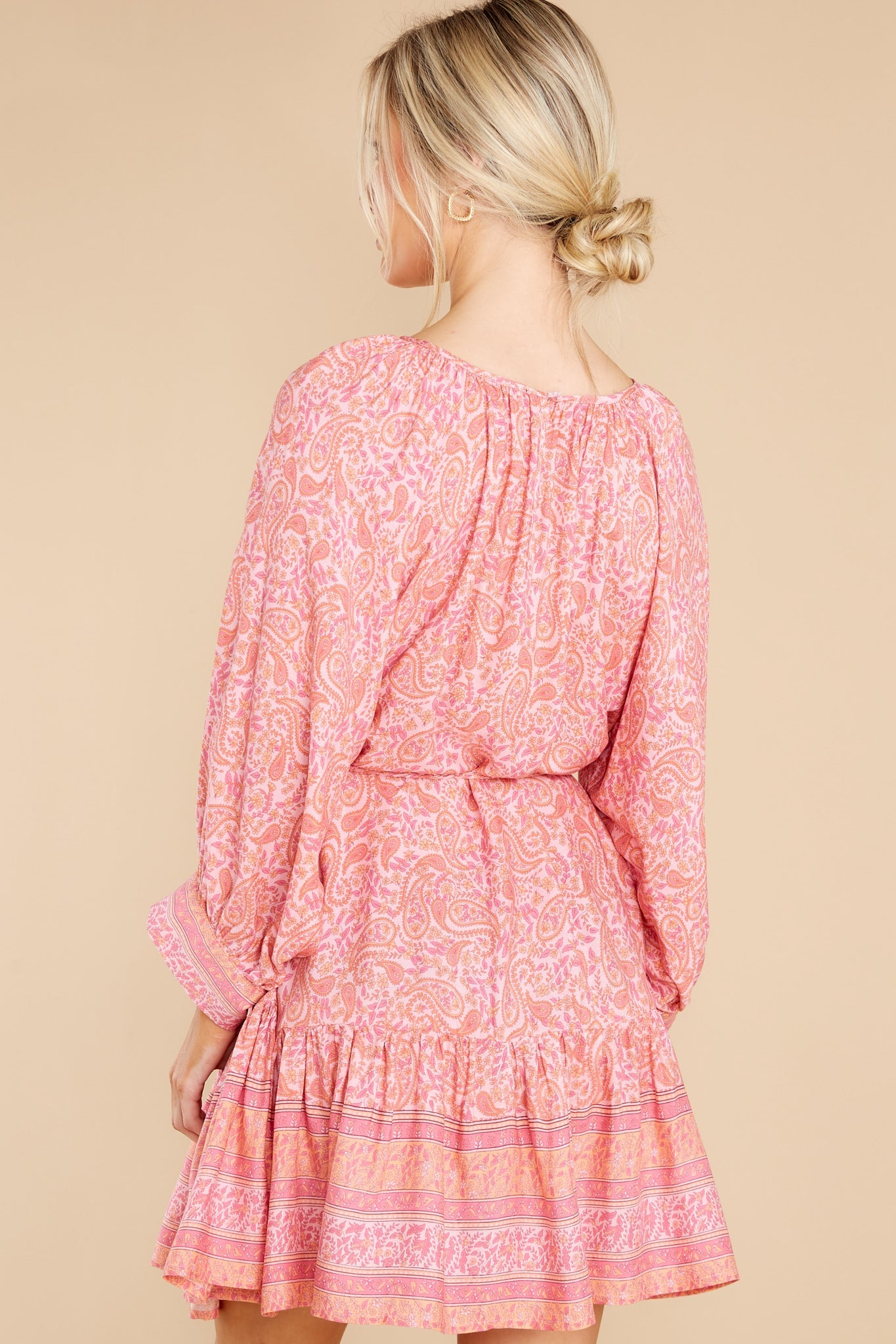 Radiant Beauty Pink Multi Print Dress