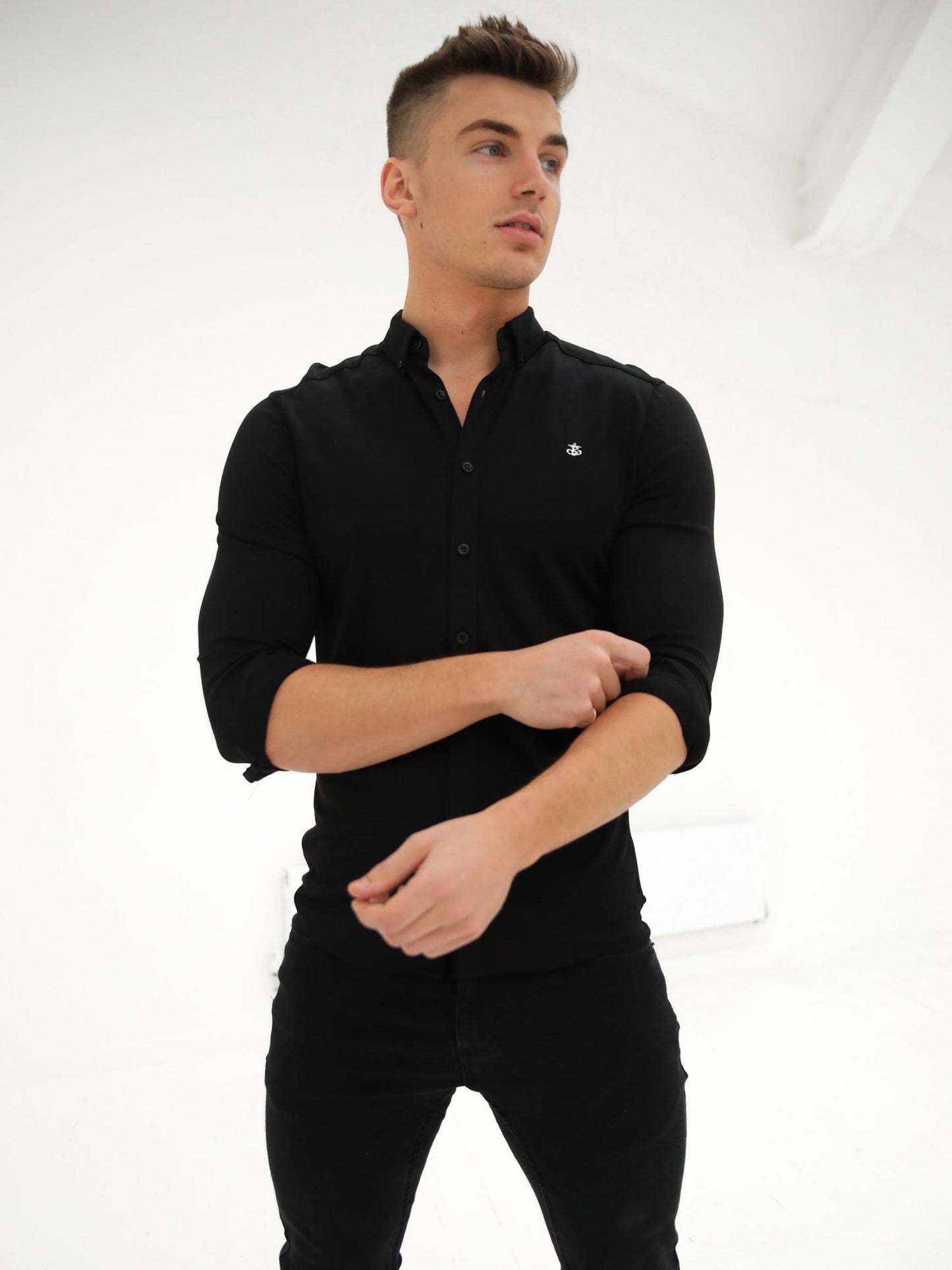 Byron Brushed Soft Shirt - Black