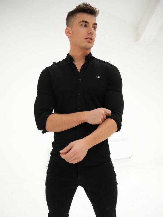 Byron Brushed Soft Shirt - Black