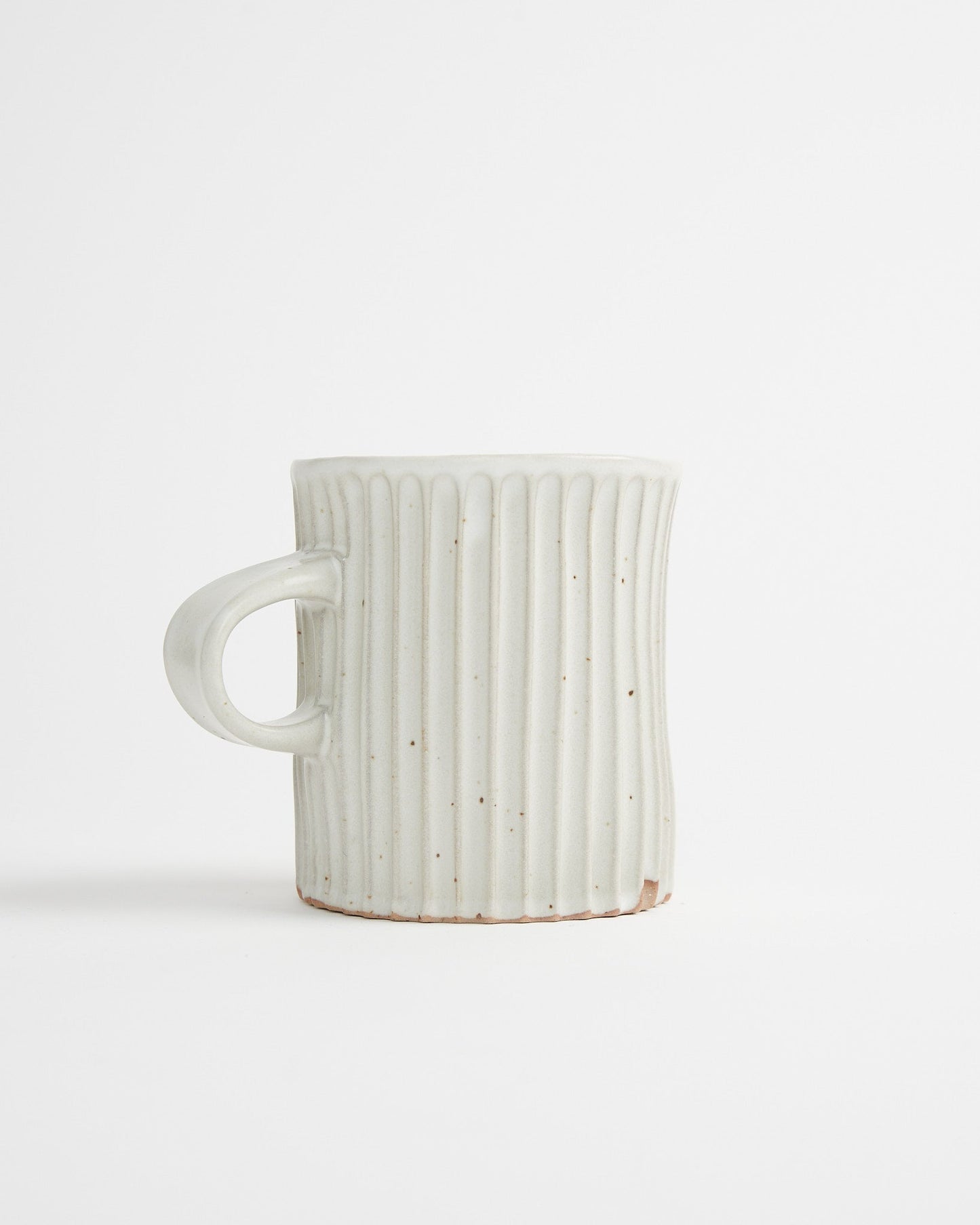Column Carved Mug in Eggshell