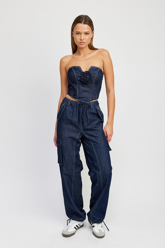 Denim Corset