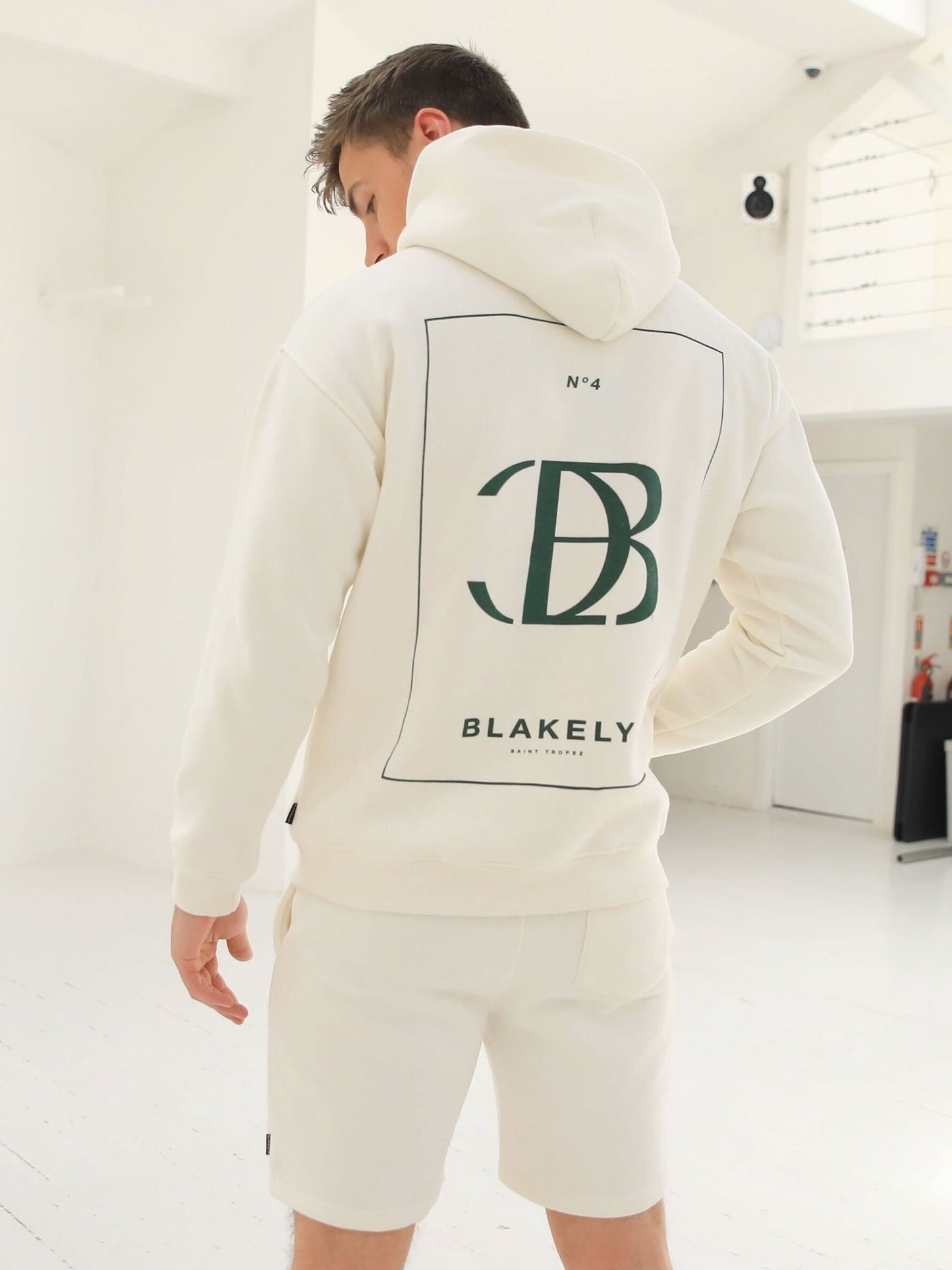 Riviera Initial Relaxed Hoodie - Off White