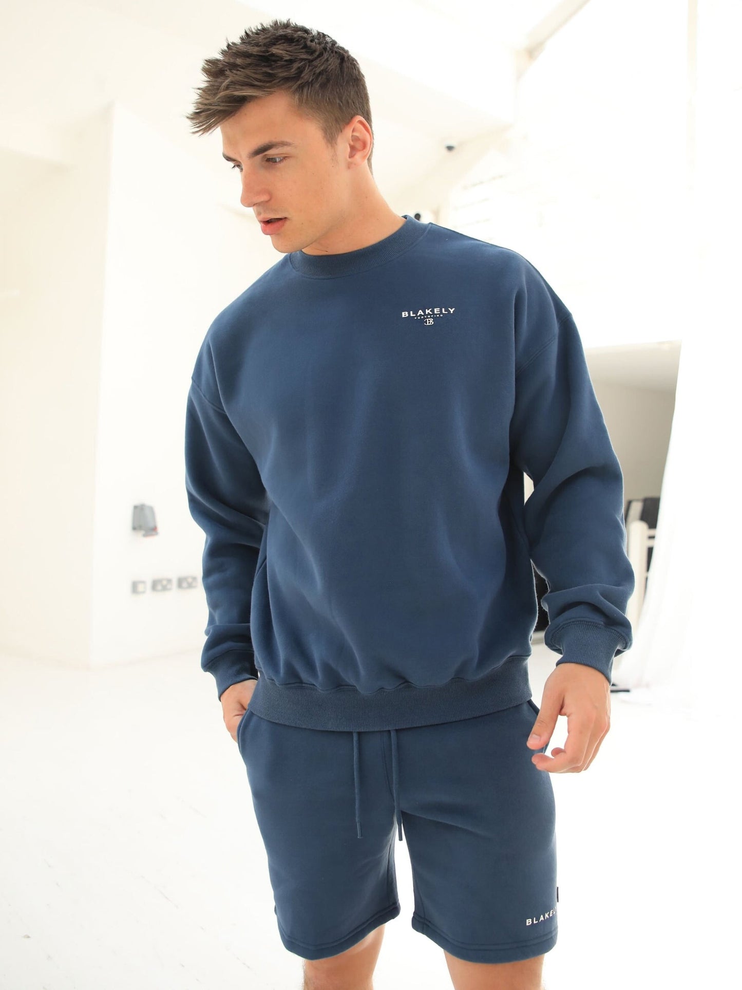 Riviera Initial Jumper - Mid Blue