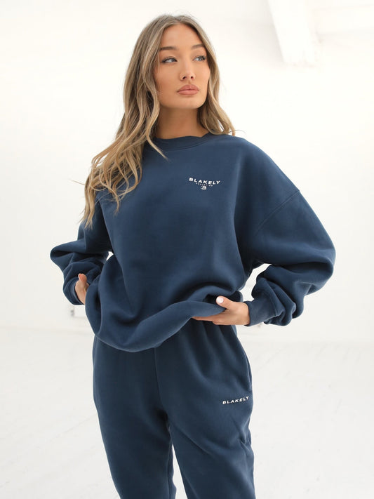 Riviera Initial Women's Jumper - Mid Blue