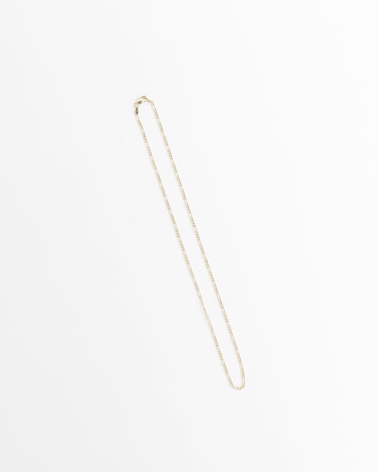 Figaro Chain Necklace in 14k Gold