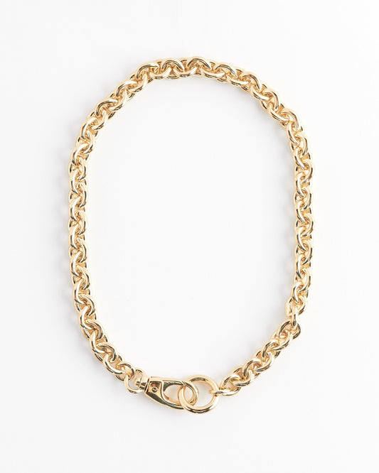 Cable Chain Necklace in 14k Gold Plated Brass