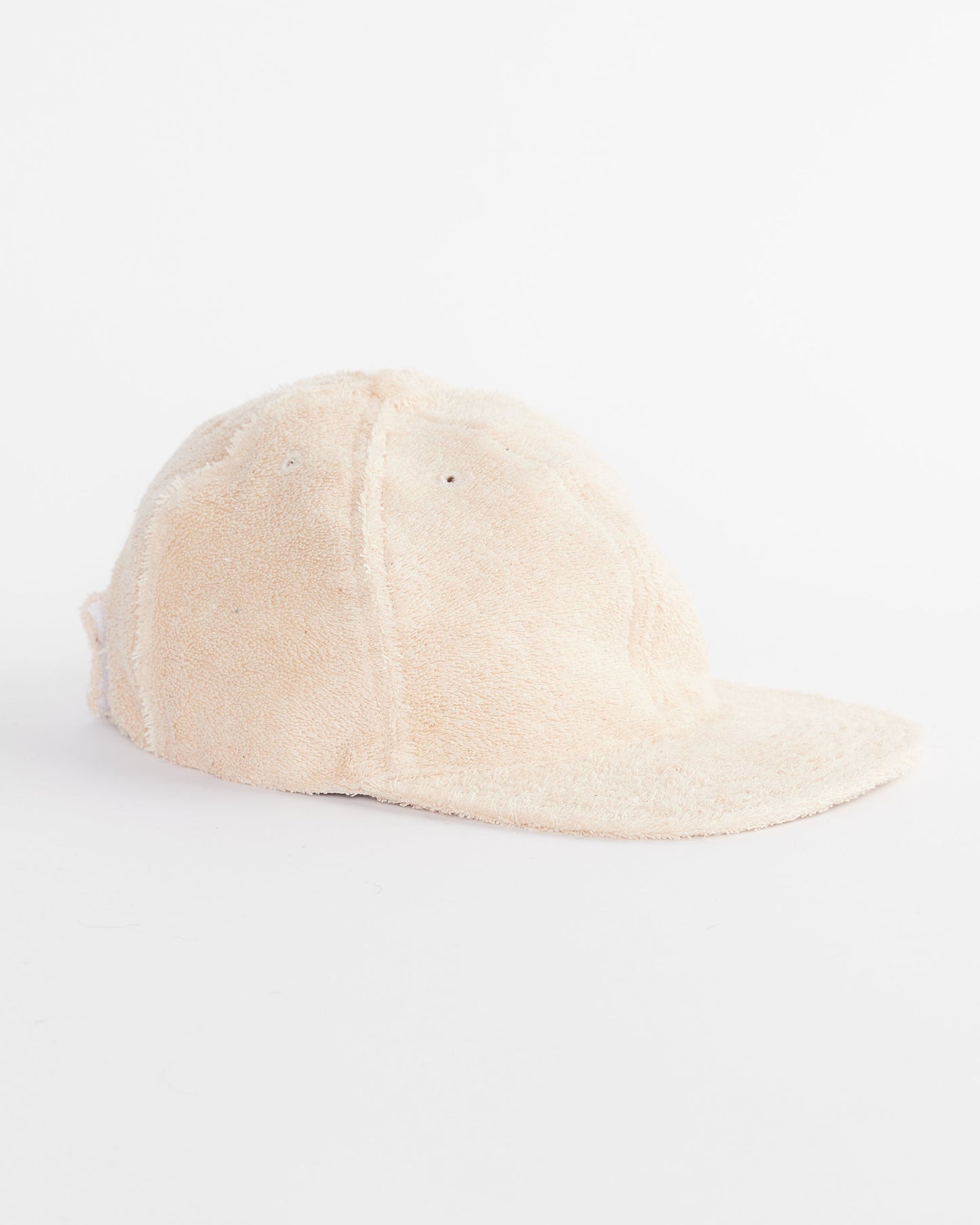 Velcro Back Terry Cap in Cream