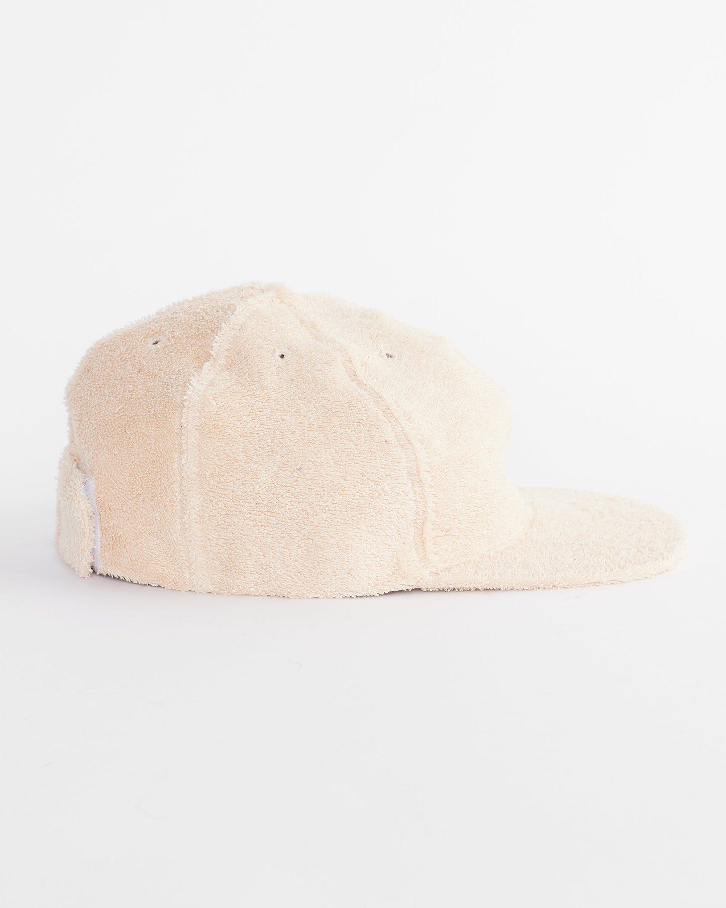Velcro Back Terry Cap in Cream