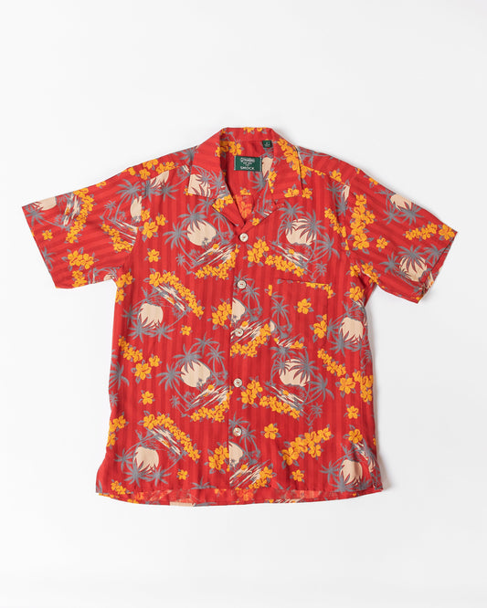 Gitman Vintage x SMOCK Short Sleeve Camp Shirt in Amber Palm Moon