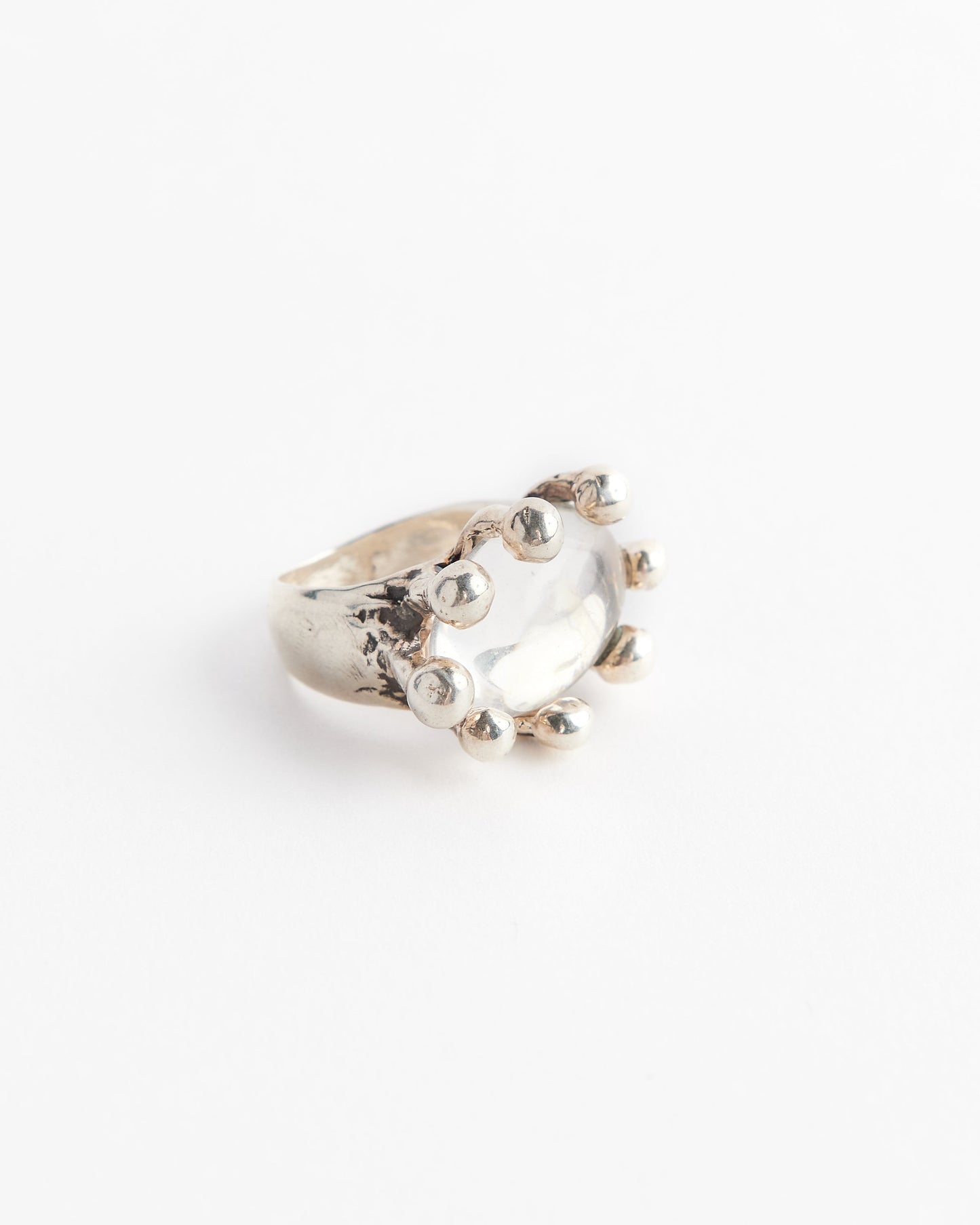 Sterling Silver Diva Ring in Crystal