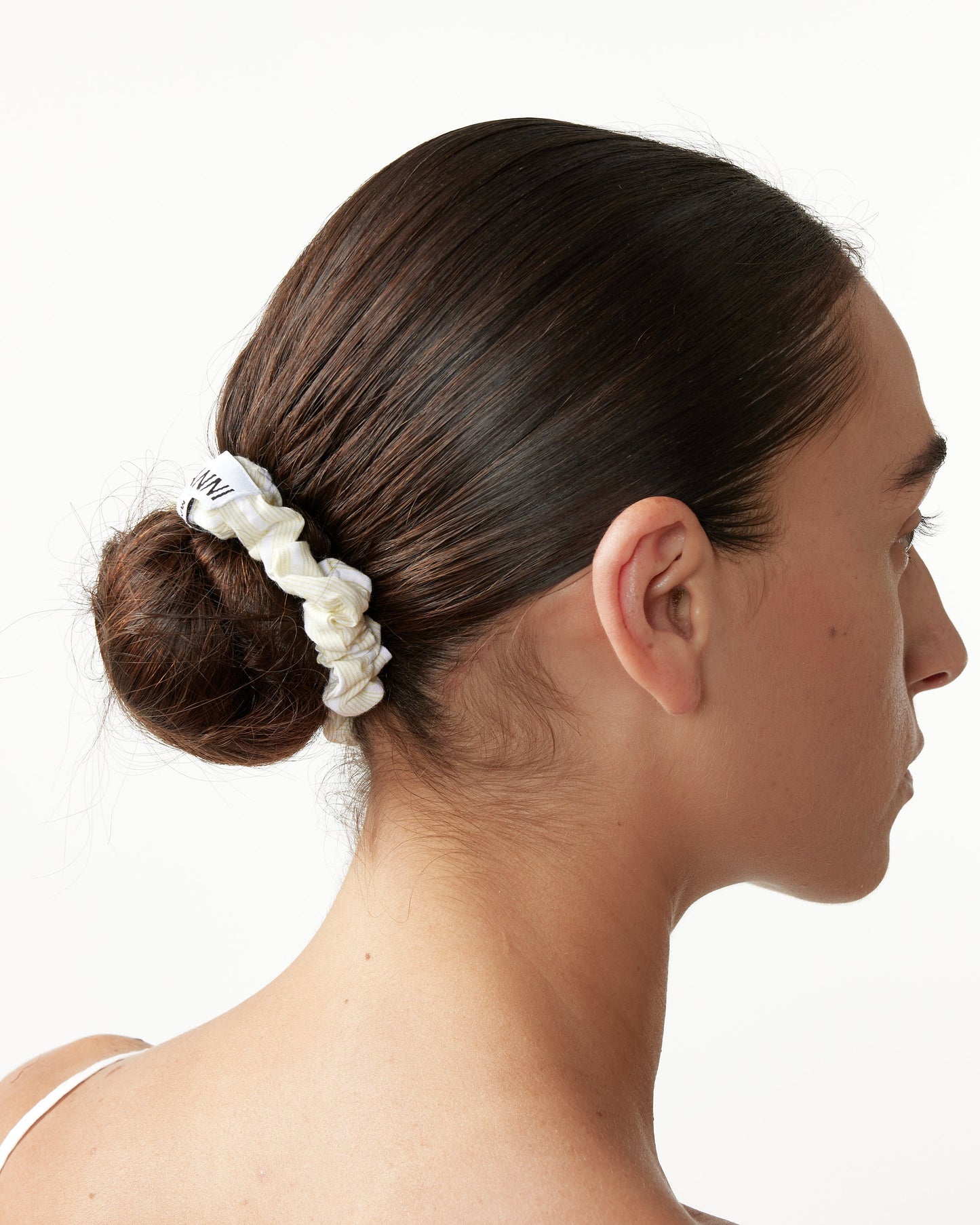 Seersucker Scrunchie in Stripe Flan