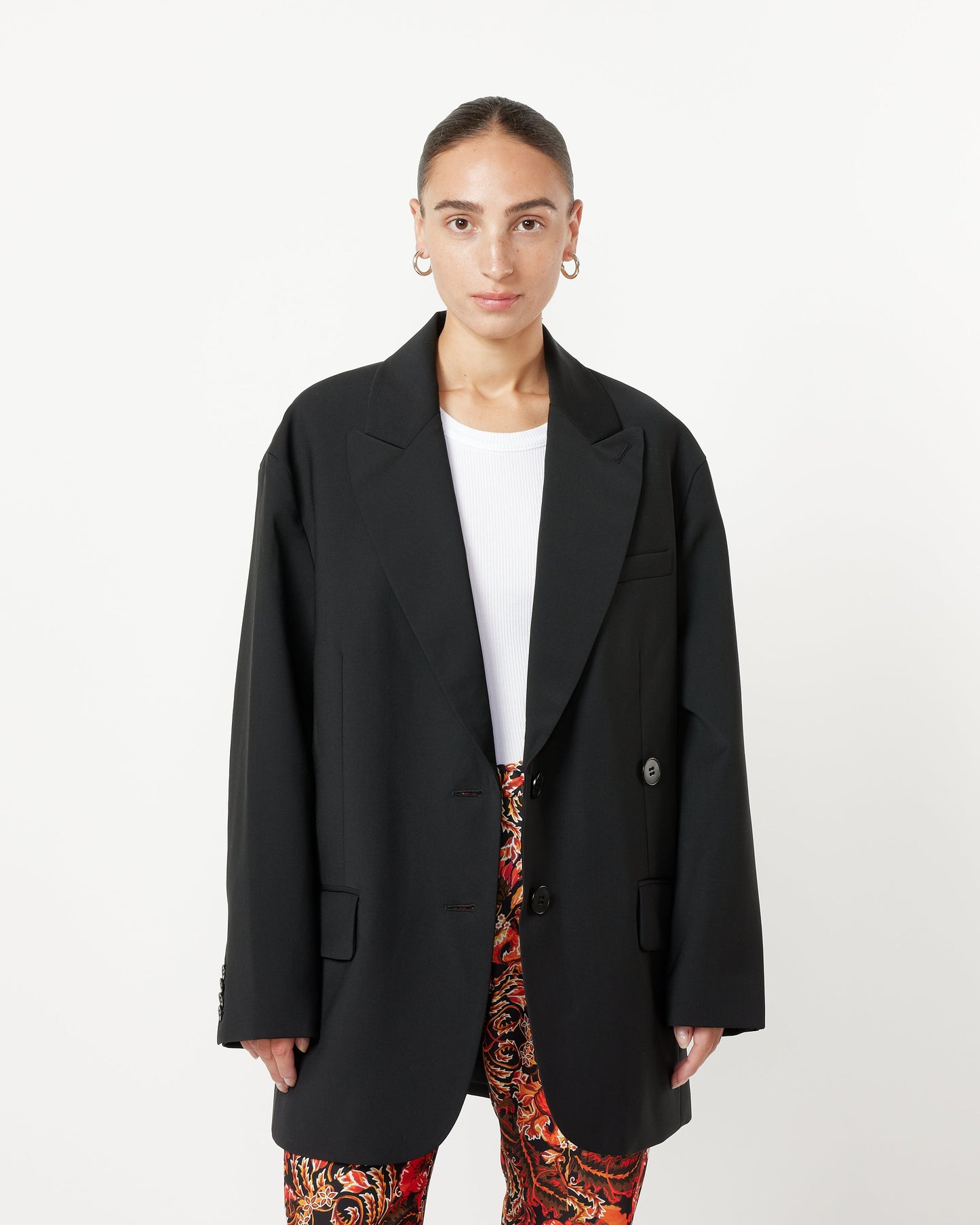 Tropical Wool Liam Blazer in Black