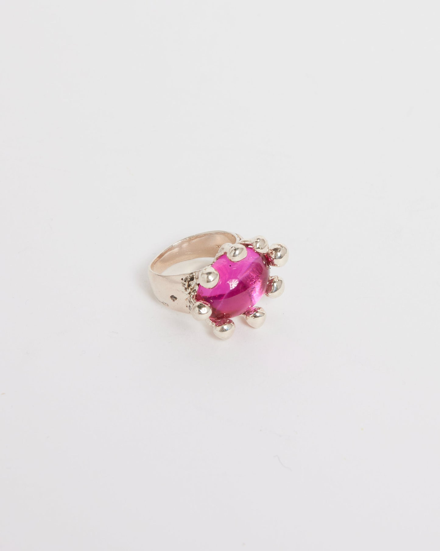 Sterling Silver Diva Ring in Fuchsia
