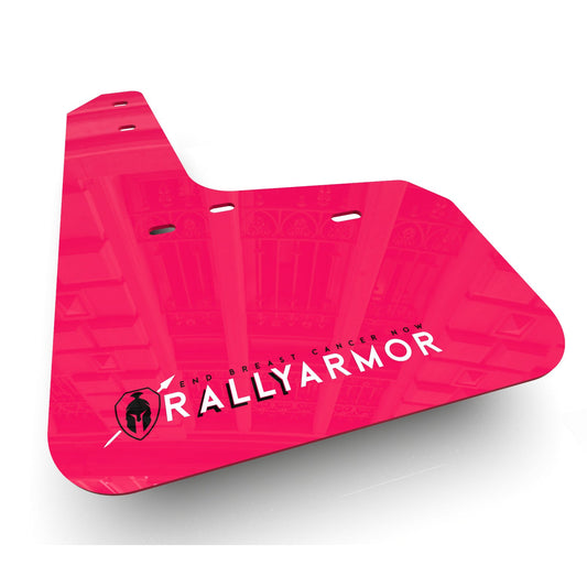 Rally Armor 2017-21 Honda Civic Type R Pink Mud Flap BCE White Logo (ralMF47-BC20-PK/WH)