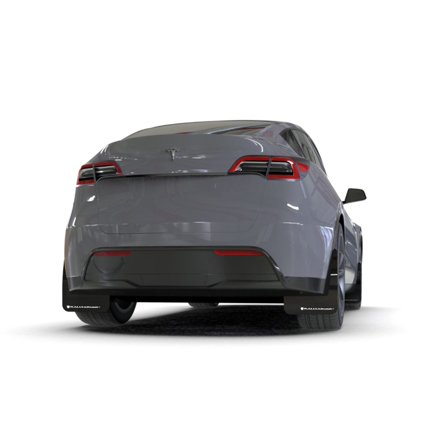 Rally Armor 20-21 Tesla Model Y UR Black Mud Flap with White Logo (ralMF72-UR-BLK/WH)