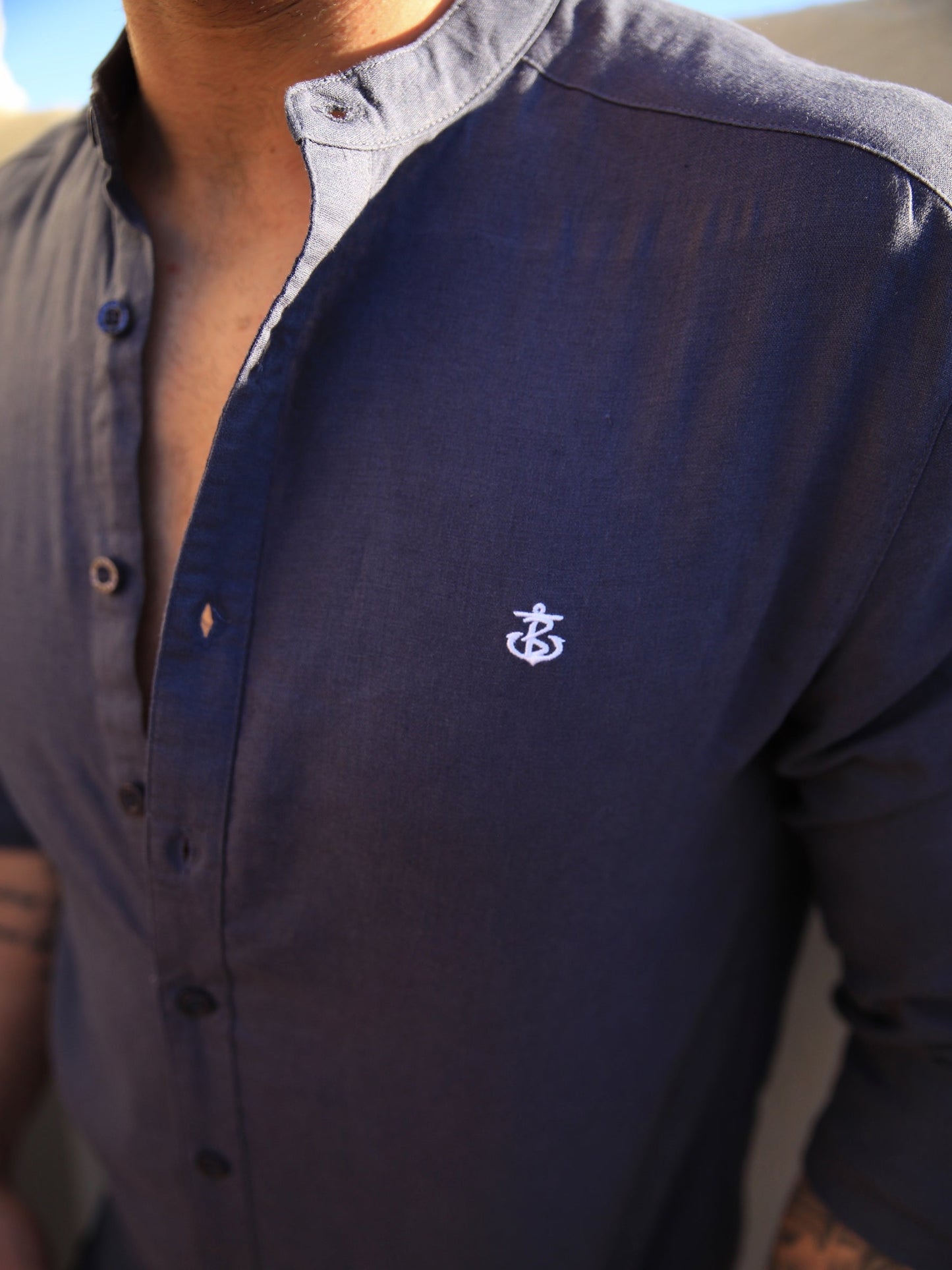 Berkane Linen Shirt - Navy