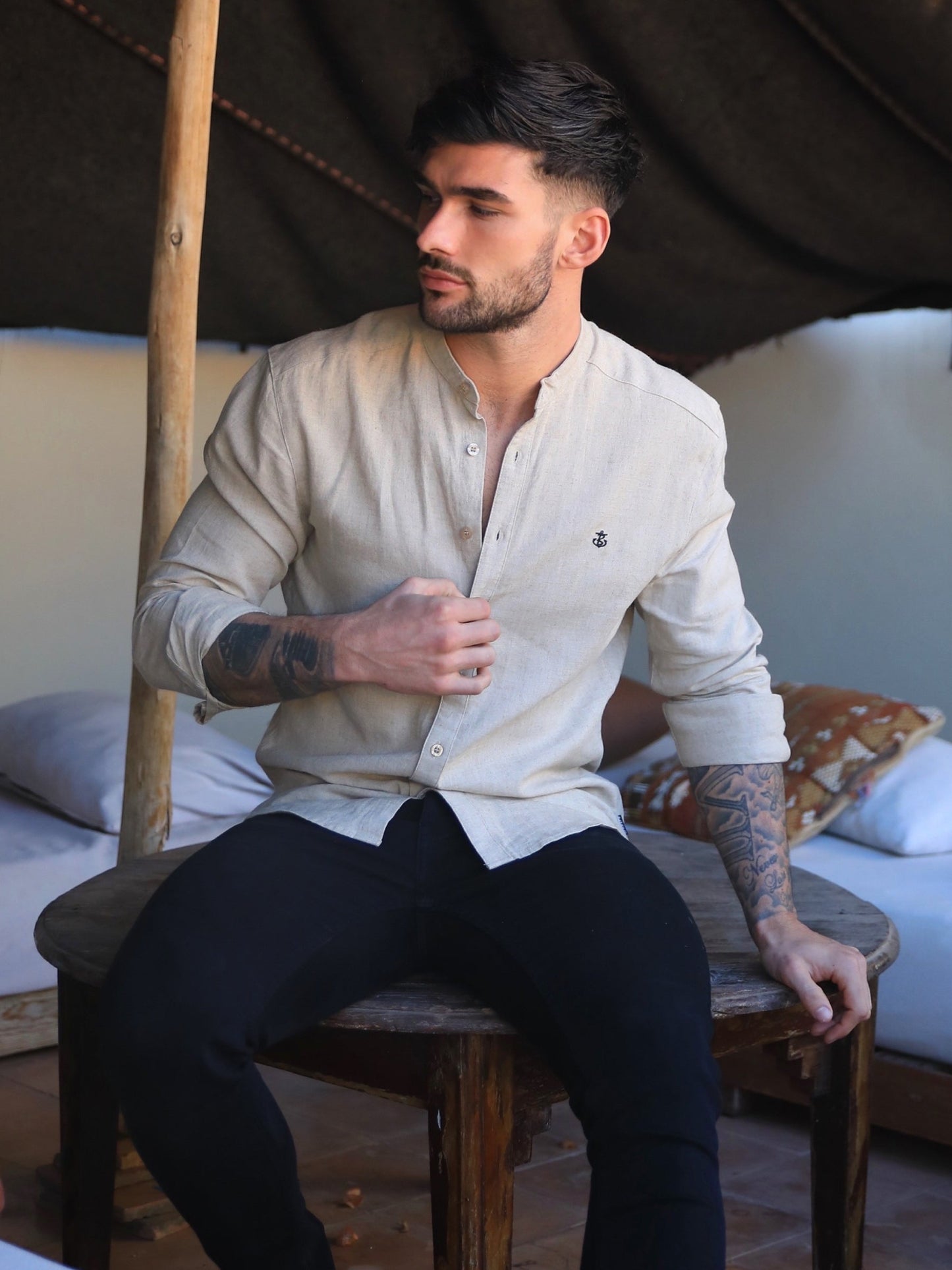 Berkane Linen Shirt - Tan