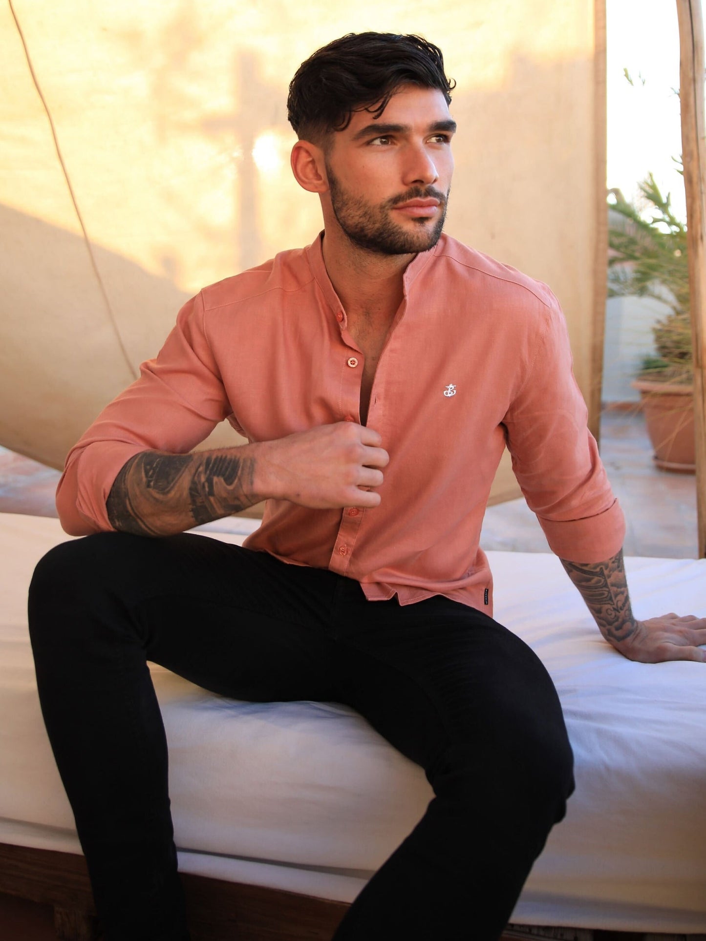 Berkane Linen Shirt - Terracotta