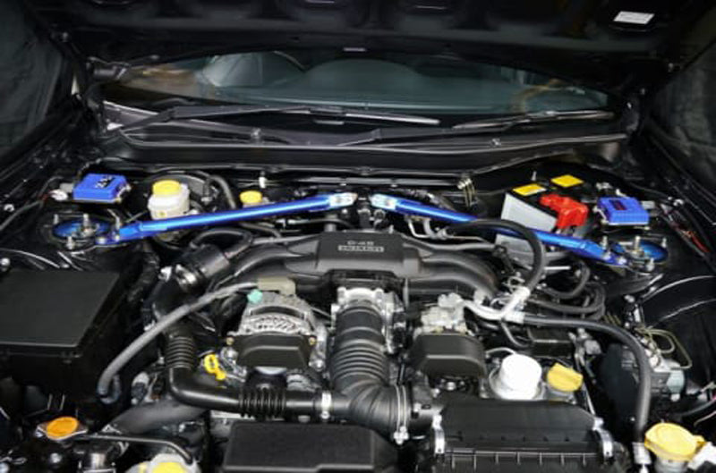 Cusco 2022+ Toyota GR86 / 2022+ Subaru BRZ / Power Brace Strut Support Fr Strut to Firewall OD Non-Adj (cus965 492 ERB)