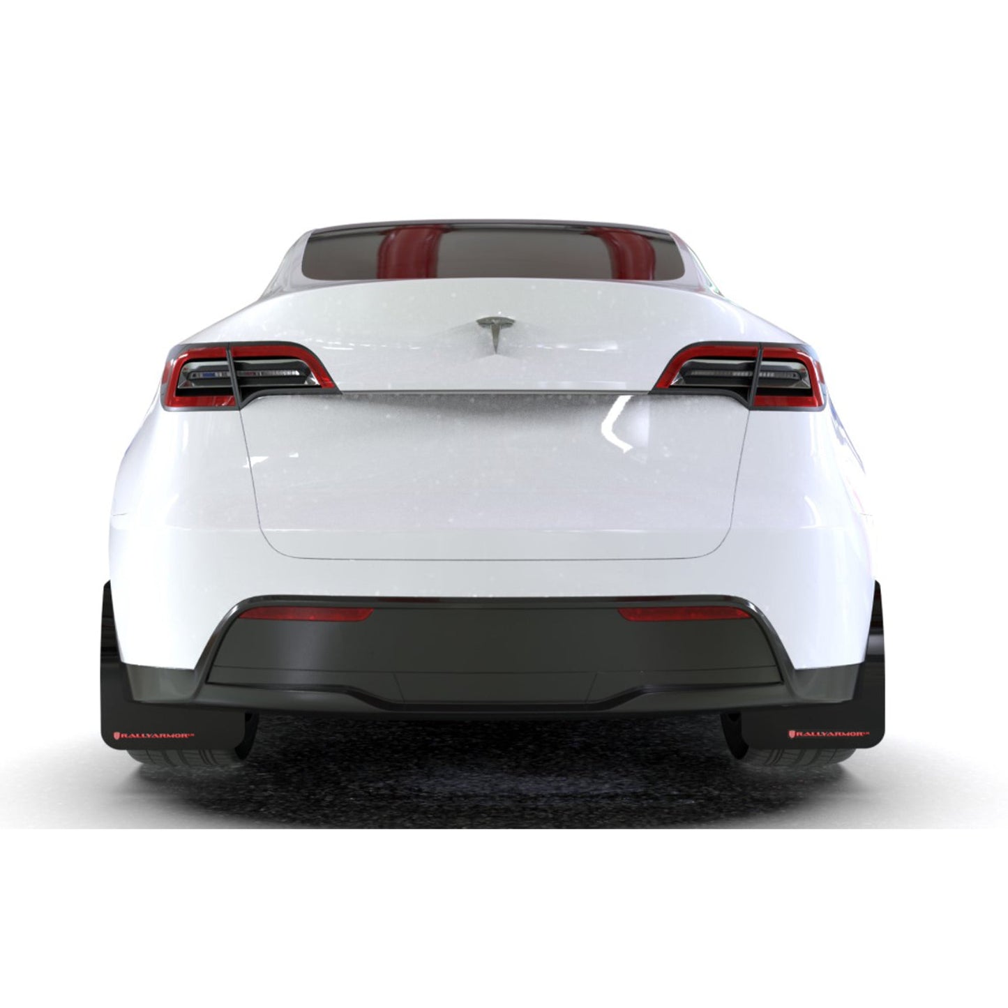 Rally Armor 20-21 Tesla Model Y UR Black Mud Flap with Red Logo (ralMF72-UR-BLK/RD)