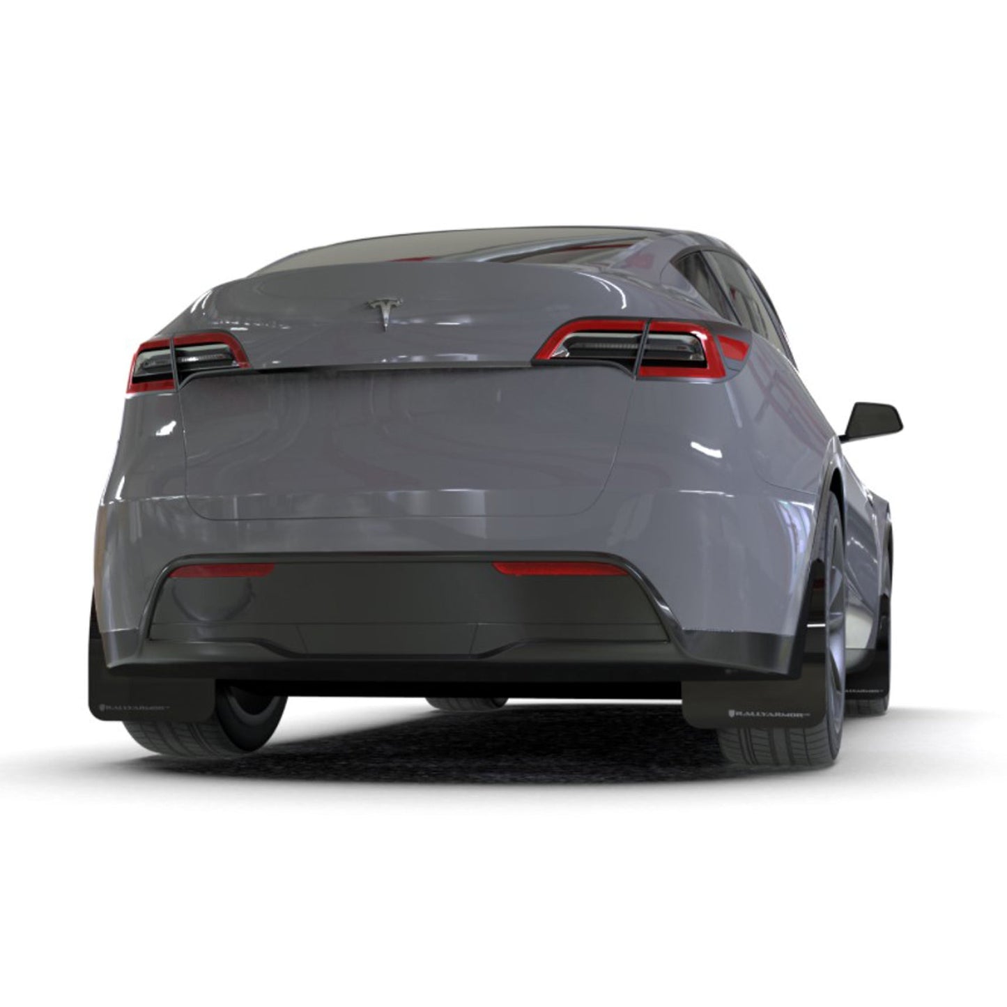 Rally Armor 20-21 Tesla Model Y UR Black Mud Flap with Dark Grey Logo (ralMF72-UR-BLK/DGRY)