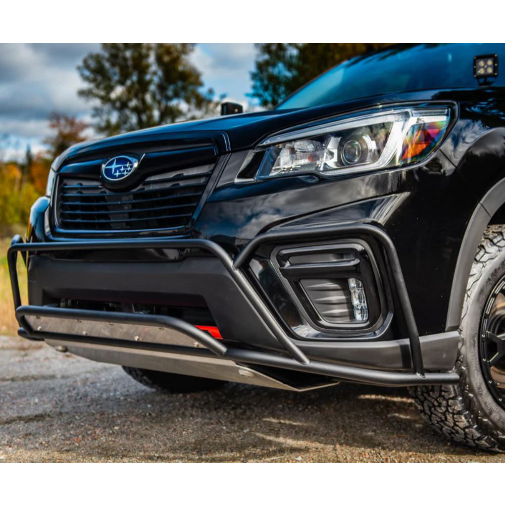 LP Aventure 2019+ Subaru Forester Large Bumper Guard w/Front Plate - Bare (lpaFLP-FTA-19-GUARD-B)