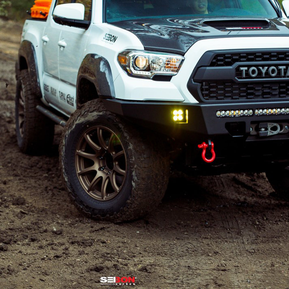 Seibon 16+ Toyota Tacoma Carbon Fiber Front Fender Flares - Pair (seiFLR18TYTA-F)