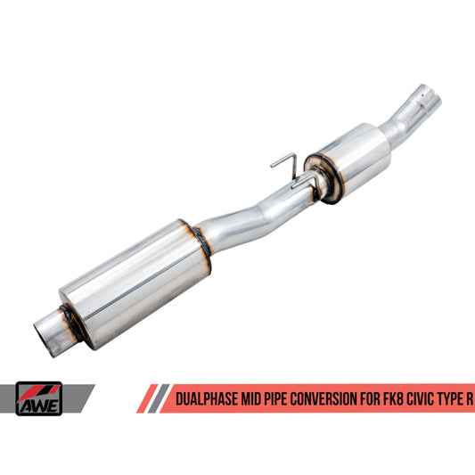 AWE Tuning 2017+ Honda Civic Type-R Dual-Phase Mid Pipe (awe3815-11666)