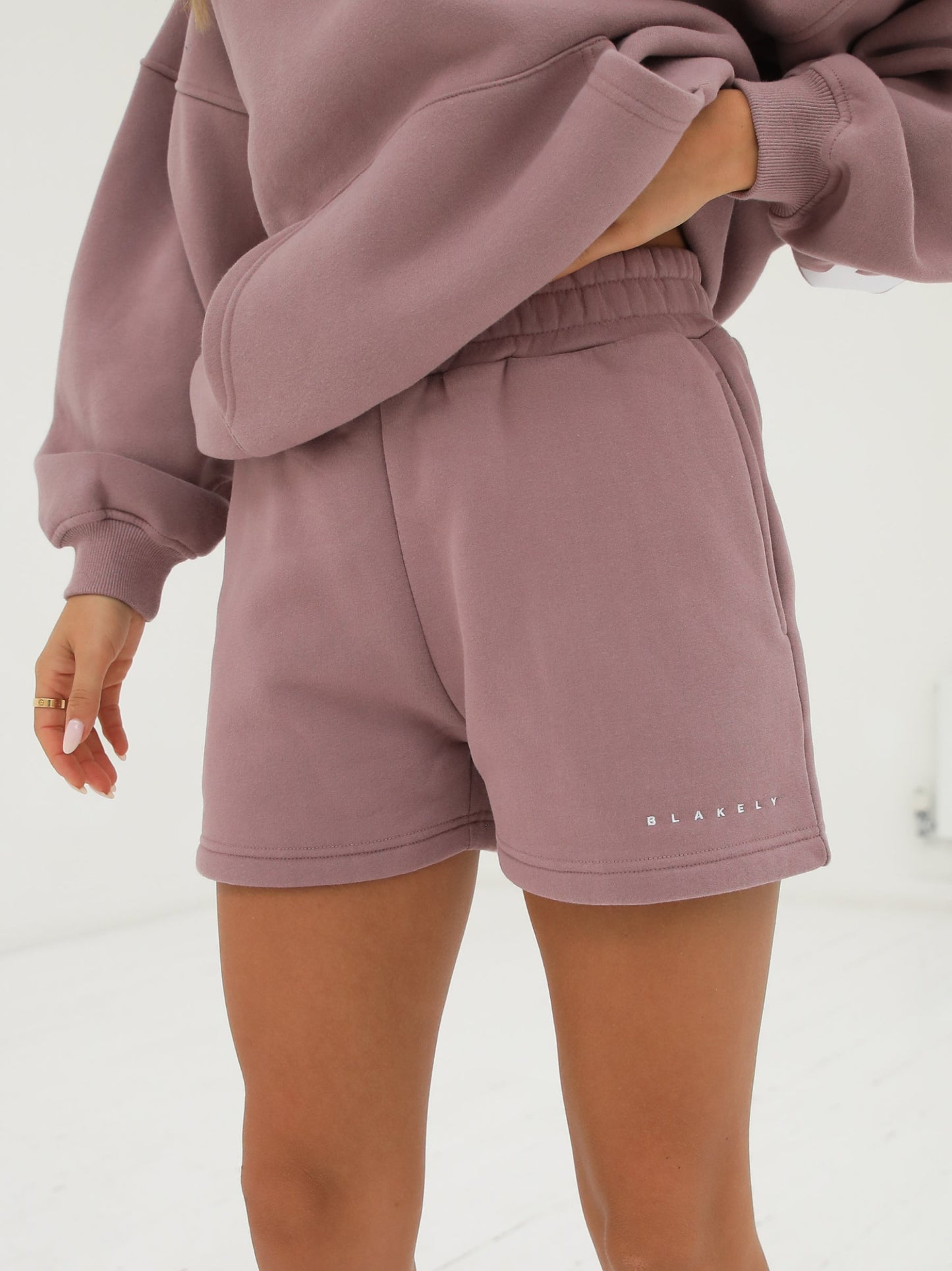 Isabel Jogger Shorts - Dusty Pink