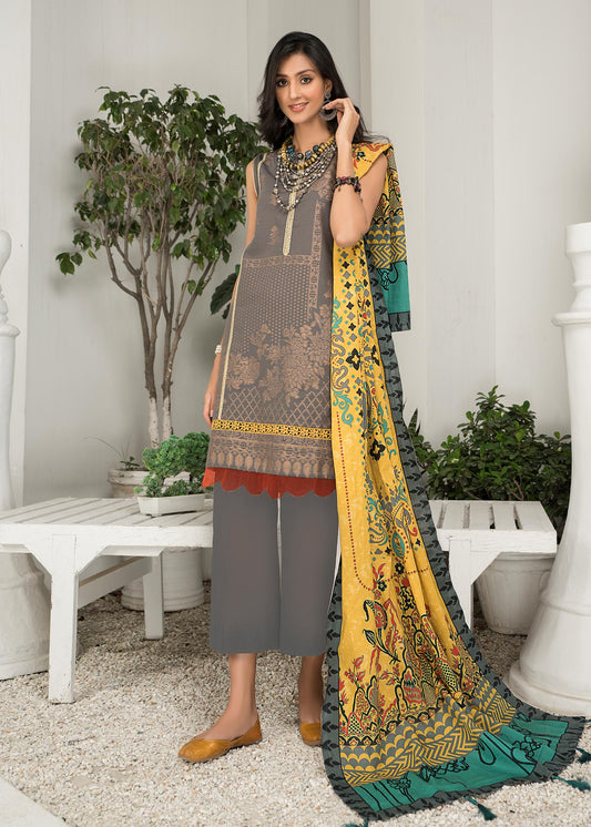 Jacquard - GREY NOMADIC Dyed Khaddar Jacquard