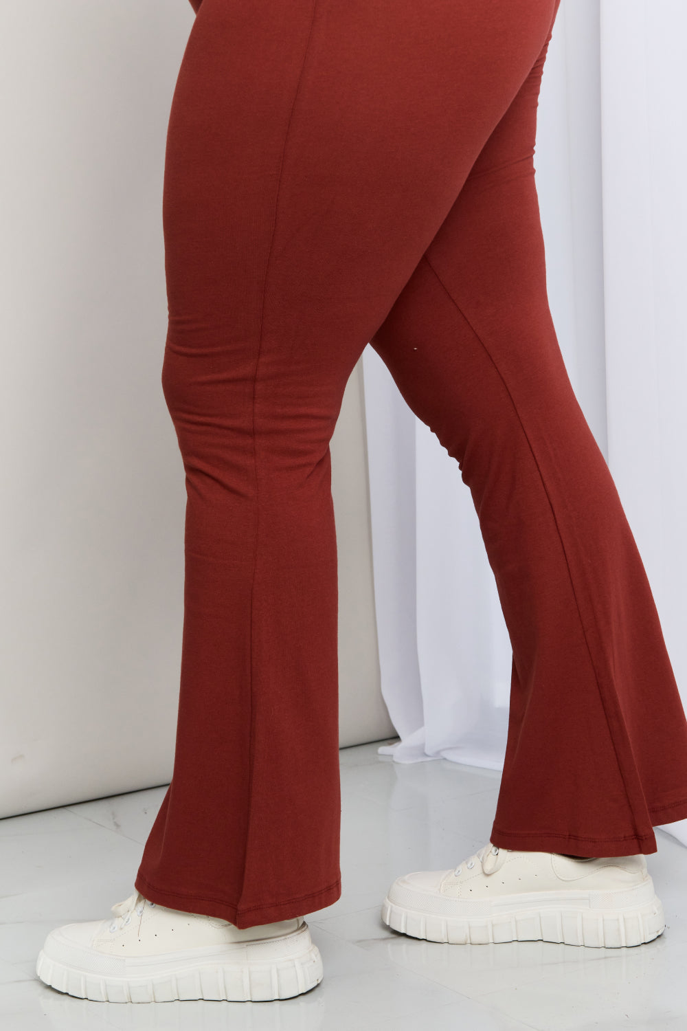 Zenana Full Size Wide Waistband Flare Pants