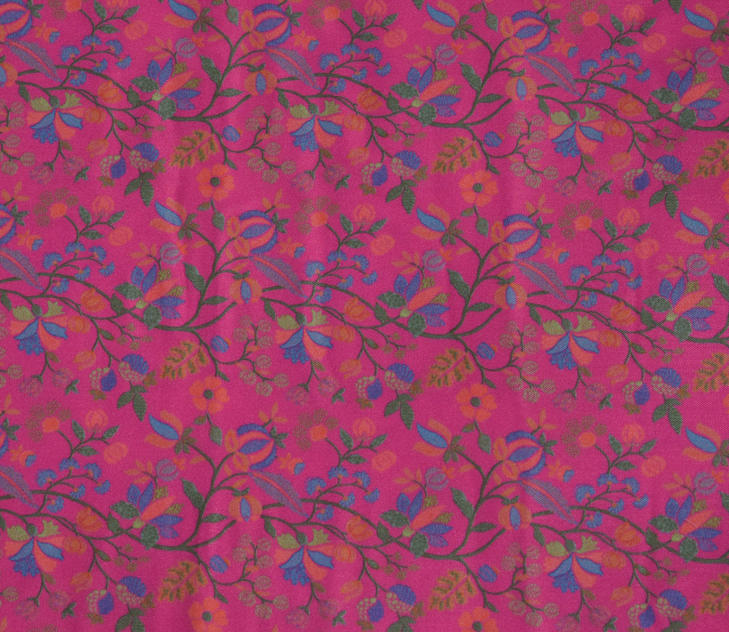 Leaf Pattern Digital Printed Pure Pashmina Fabric Available in Pink , Olive Green , Teal and Yellow