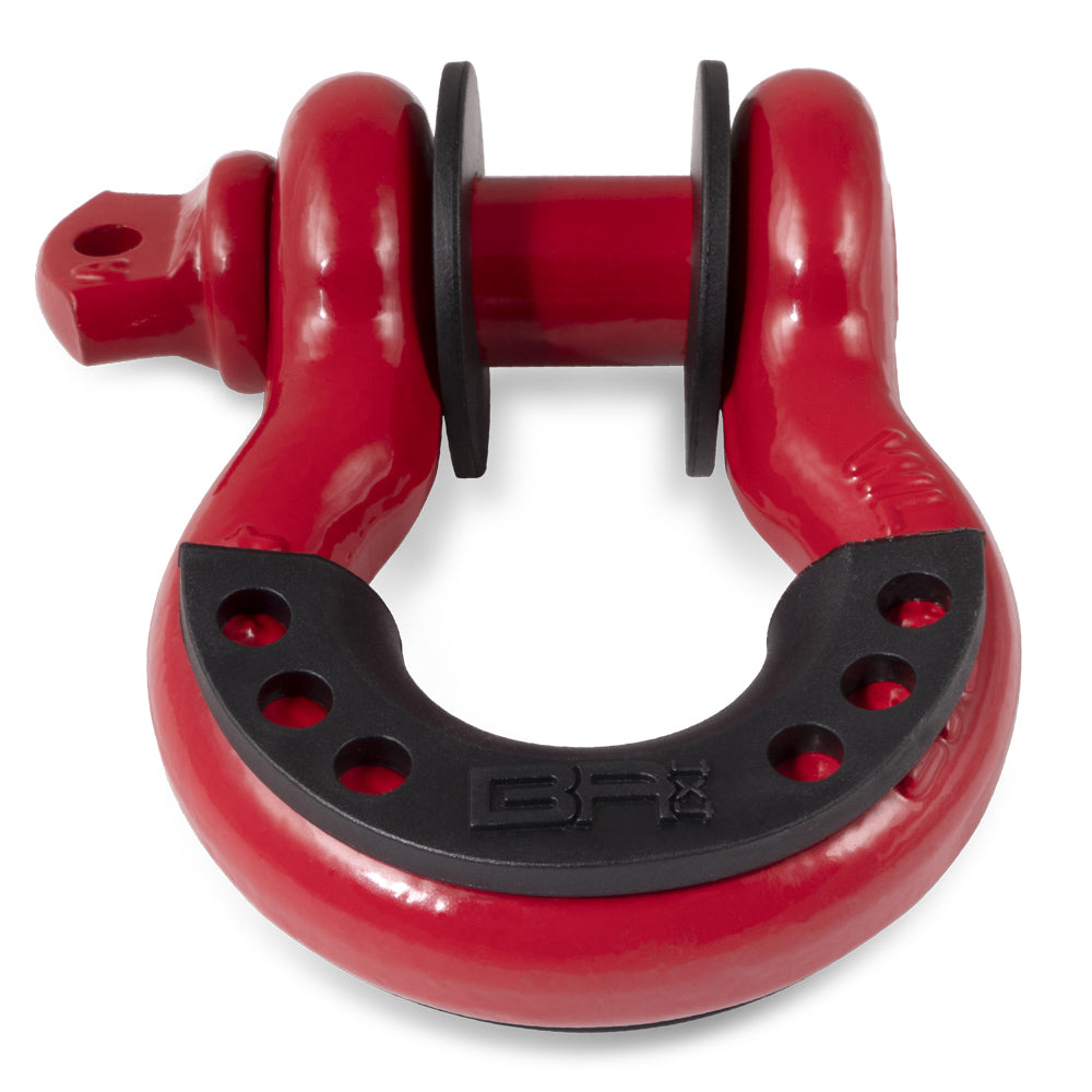 Body Armor 4x4 3/4in Red D-Ring with Black Isolators Single (bod3204)