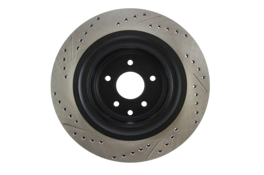 Stoptech 2009-2019 Nissan 370Z SportStop Slotted & Drilled Rear Left Rotor (st127.42101L)