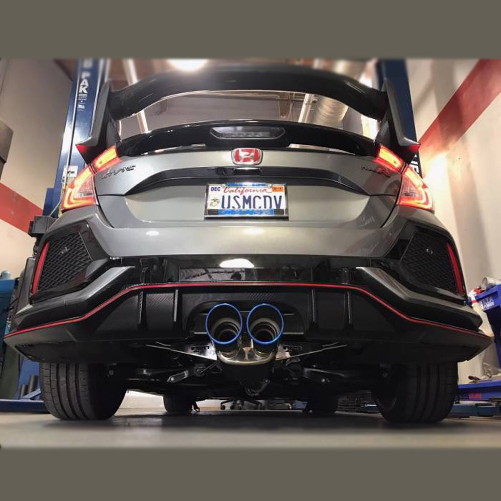 Injen 17-20 Honda Civic Type-R 3in SS Cat-Back Exhaust w/ Dual Burnt Titanium Tips (injSES1582TT)