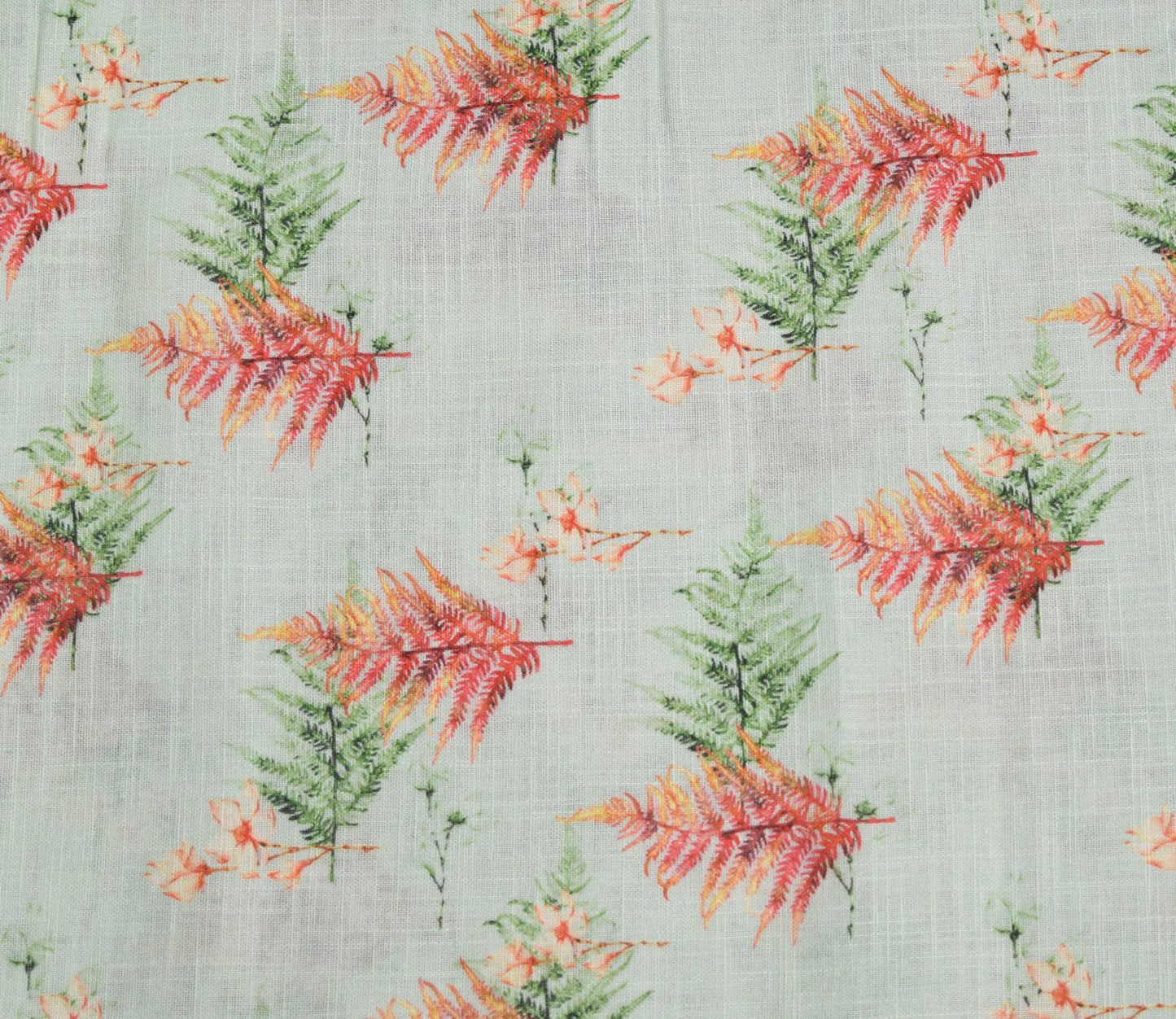 Floral Pattern Digital Printed Cotton Slub Fabric Available in Pink , Green ,Yellow and Blue