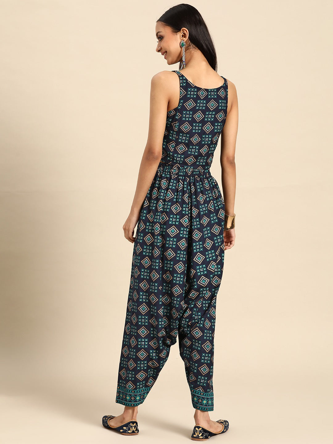 Crop top with dhoti pants