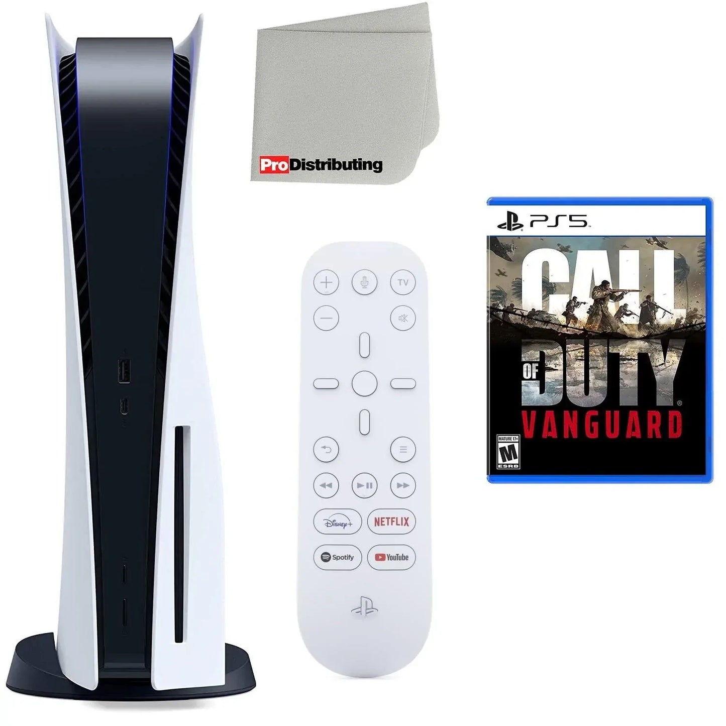Play Station 5 Disc Version  with Media Remote, Call of Duty Vanguard Bundle