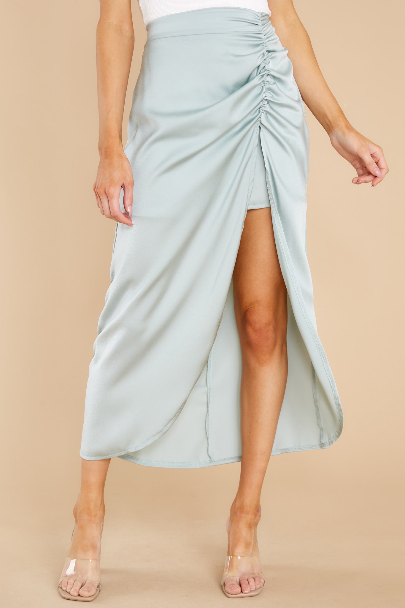 Spotlight On Me Dusty Jade Skirt