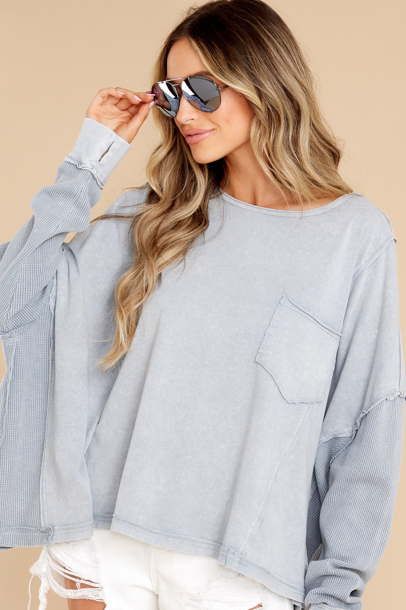 Let's Just Chill Grey Top