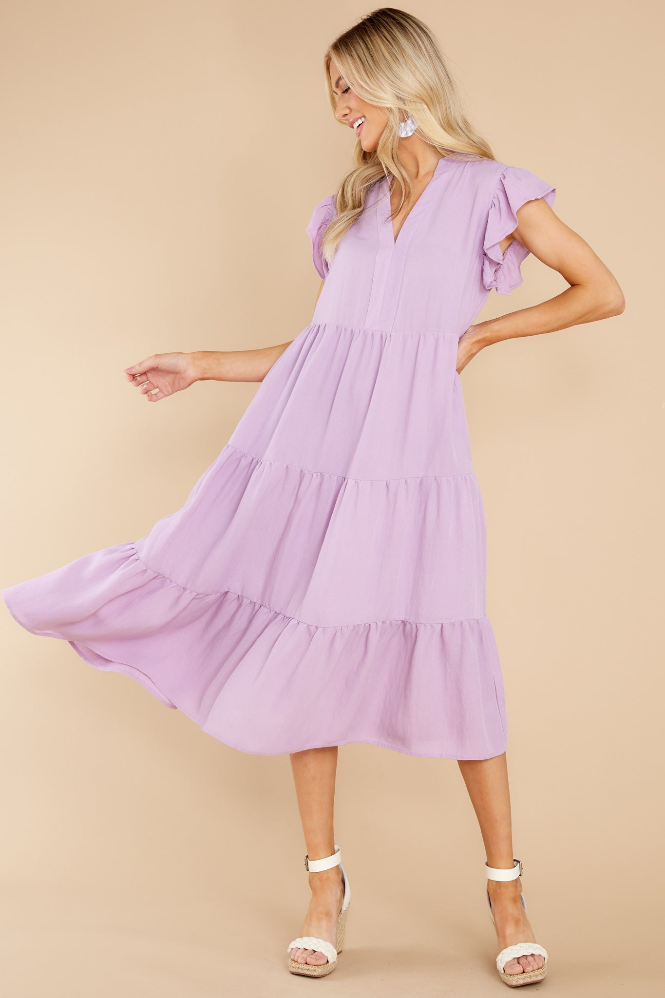Meaningful Ways Lavender Midi Dress