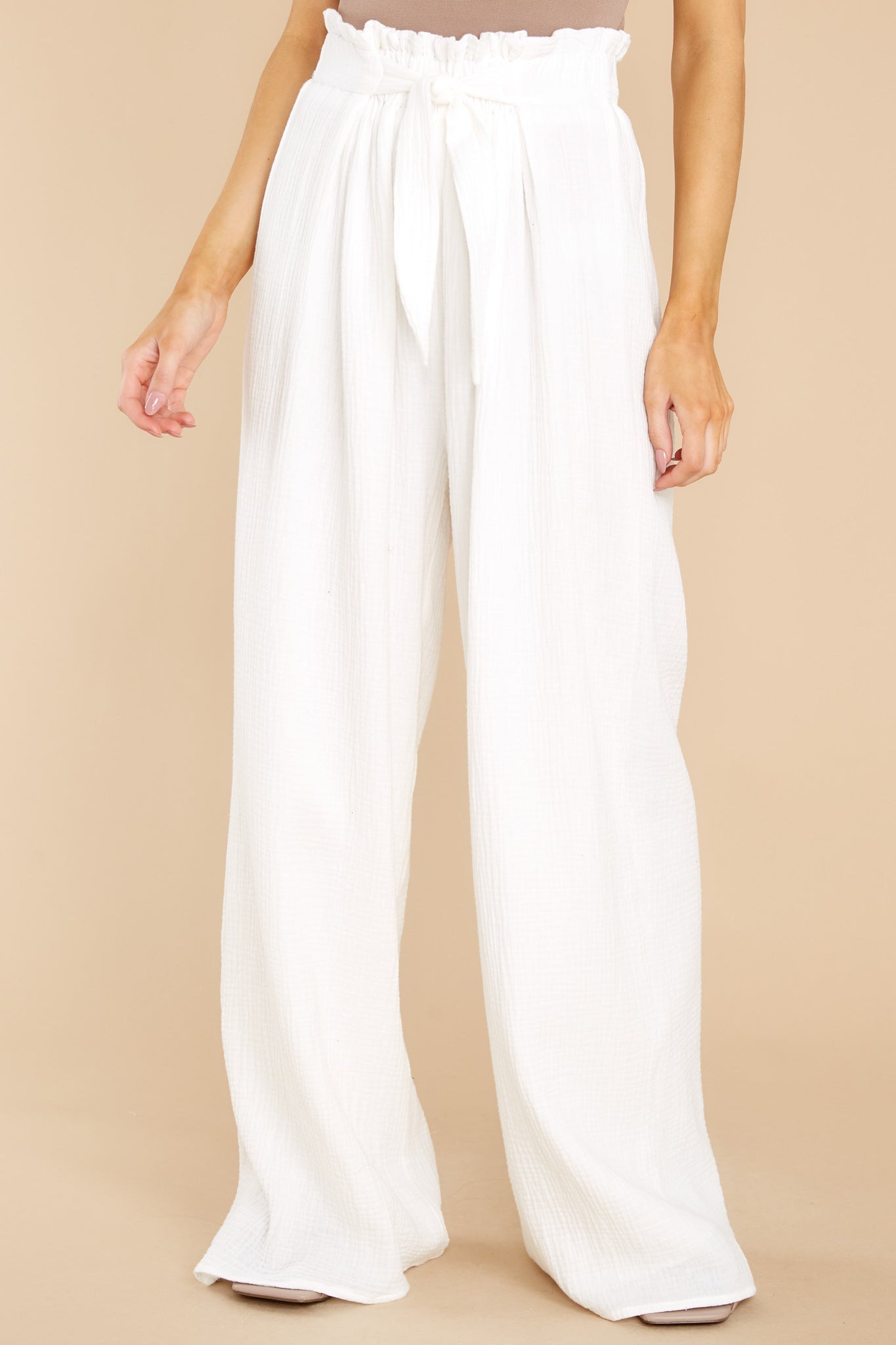Close To Destiny White Pants