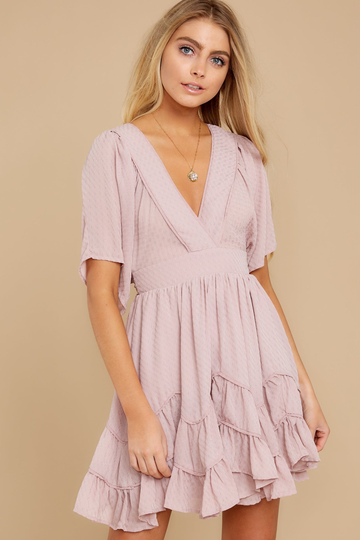 Spring Me Up Dusty Mauve Dress