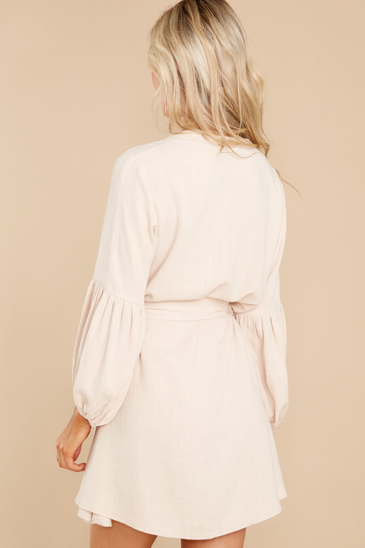 Caught Adrift Light Khaki Dress