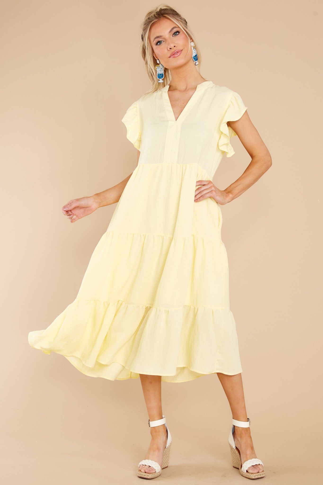 Meaningful Ways Yellow Midi Dress