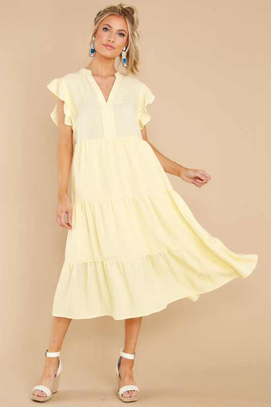 Meaningful Ways Yellow Midi Dress