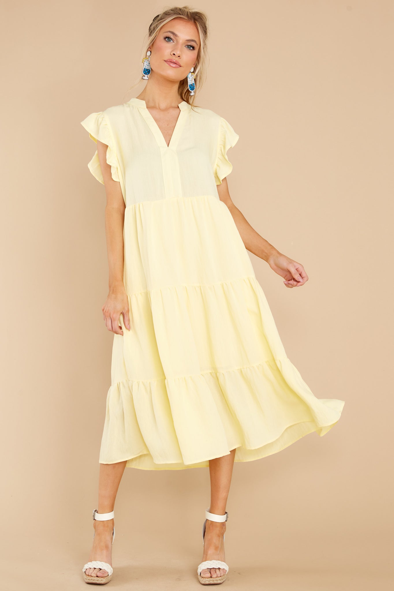 Meaningful Ways Yellow Midi Dress